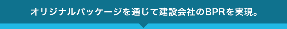 オリジナルパッケージを通じて建設会社のBPRを実現。
